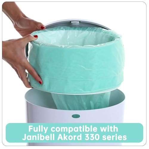 Image of 4 Pack Diaper Disposal Refill Liners Compatible with Janibell Akord 330 Series Adult Diaper System, Lightly Scented, Green