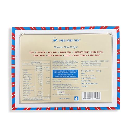 Image of Parsi Dairy Farm Premium Milk Mysore Pak | Traditional Indian Mithai | Rich Taste & Freshness (250 Gm)