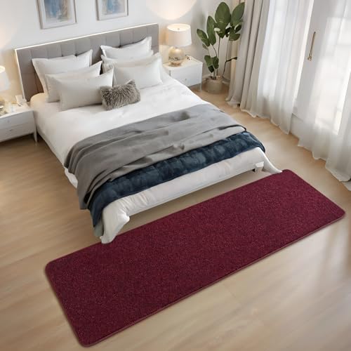 Tapis de chevet moderne pour chambre à coucher bordeaux - 3