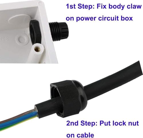Prensaestopas con contratuerca para fijar y proteger cables sueltos 5