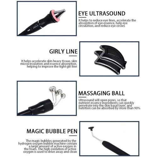 10 In 1 Hydrogen Oxygen Facial Machine with 8-inch LCD Screen & 10 Heads, Cleaning Moisturizing Skin, Promote Nutrition Absorb, Facial Dermabrasion Equipment, for Home, Spa, Beauty Salon