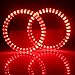 Qasim 1-Pair 95MM RGB LED Angel Eyes Universal Halo Rings for Motorcycle Car DRL Fog Lamp Turn Signal Light APP Bluetooth Control Multi-Color 12V