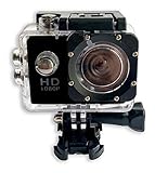 HOPEMOB Camara De Acción HD Deportiva 1080 Sumergible Micro SD Resistente al Agua (Negro)