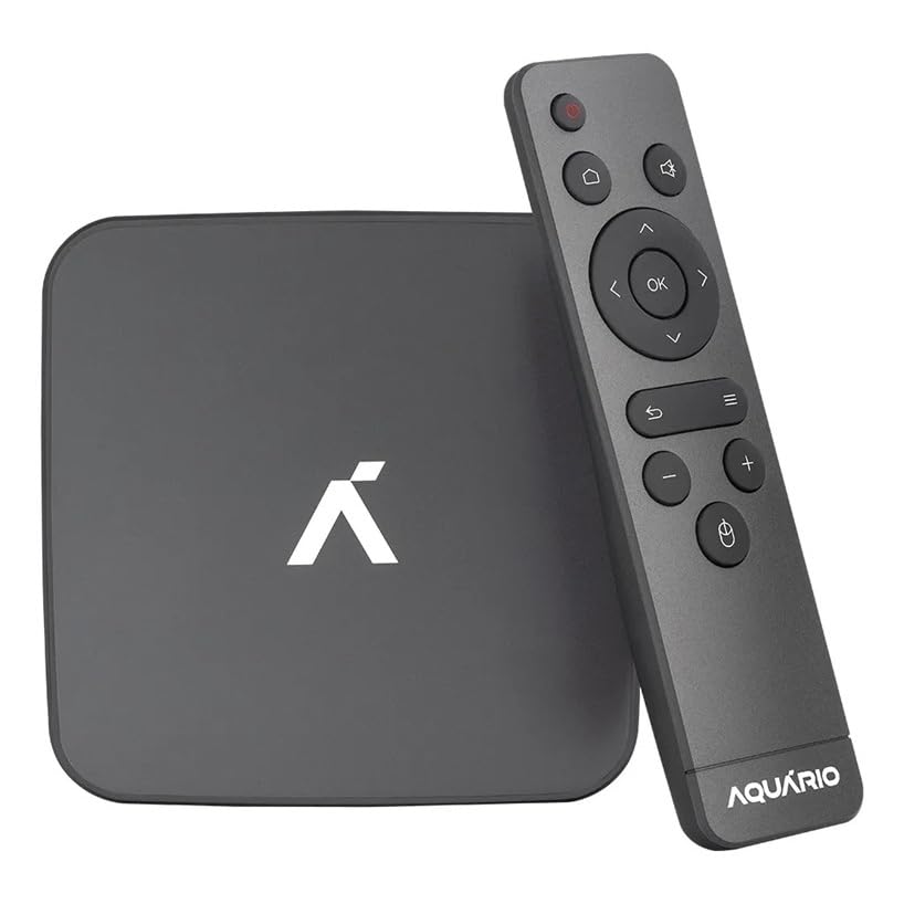 Aquário STV-3000 Plus Smart TV Box Android 11, 4K Ultra HD 60fps, Wi-Fi Dual Band, 2GB RAM, 16GB Armazenamento, Espelhamento de Tela, com Controle Remoto e Cabo HDMI