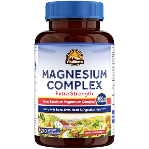 Vitalitown Magnesium Complex Supplement | 300mg Elemental Mag | Magnesium Citrate Glycinate Taurate...