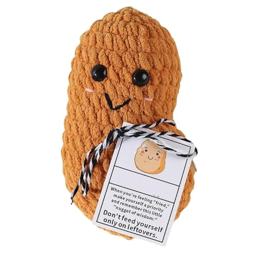 Rewoalzx Large Positive Crochet Animals, Emotional Inspirational Support Birthday Gifts for Women Men, Positive Crochet Support Buddies, Handmade Emotional Cheer Support Crocheted Stuffed Animals