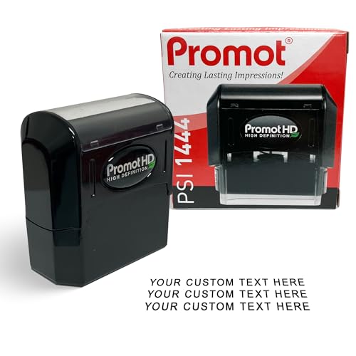 Promot Pre-Inked Stamps - Custom Stamp for Office & Business Use (Small)