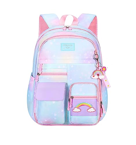 Cilrea Backpack For Girls,School Backpack For Girls Pink Kawaii Backpack Cute Rainbow Bookbag Girls Backpack Blue #TOP29