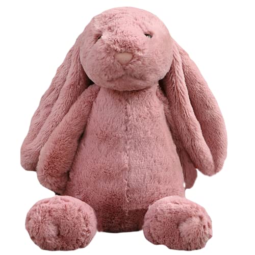 Doudou lapin vieux rose en velours doux pour la liste de naissance de bébé