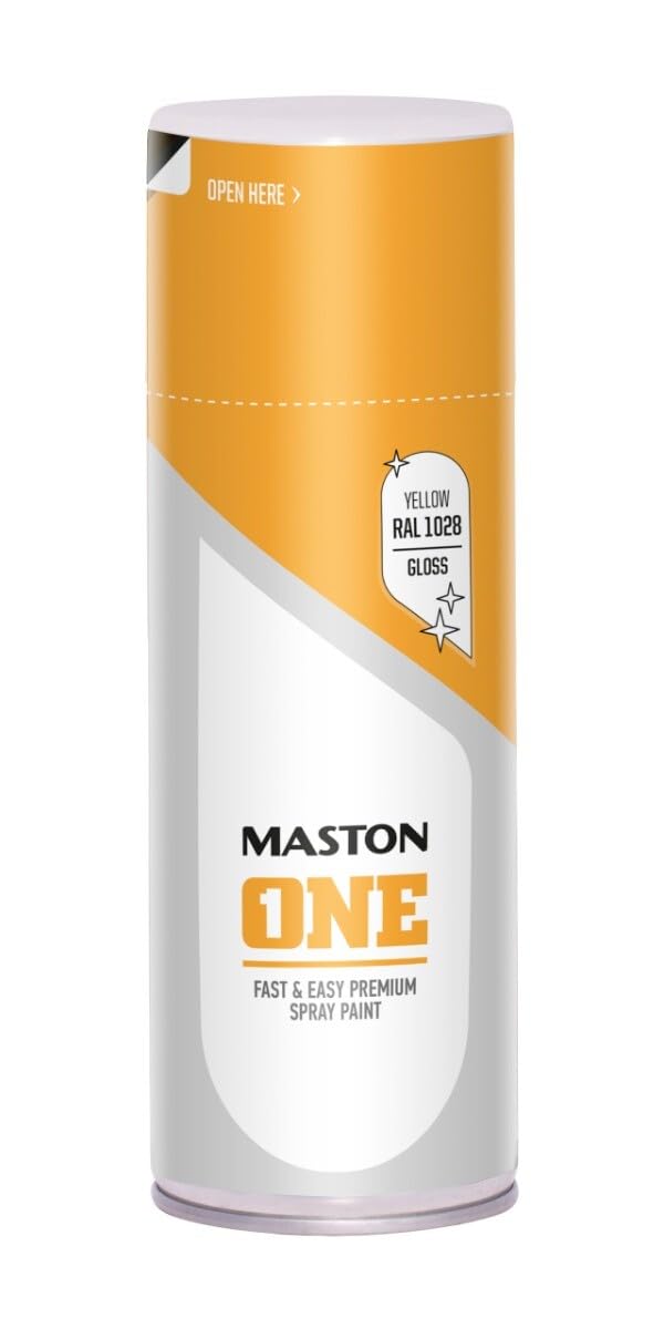 Maston Spray Paint ONE – Gloss Yellow RAL1028 400ml