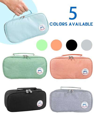 Pencil Case Pen Bag Holder Pouch Large Handle Big Capacity Desk Organizer Storage Marker Box Stationary Makeup Cosmetic Double Zippers for School Office Students Teen