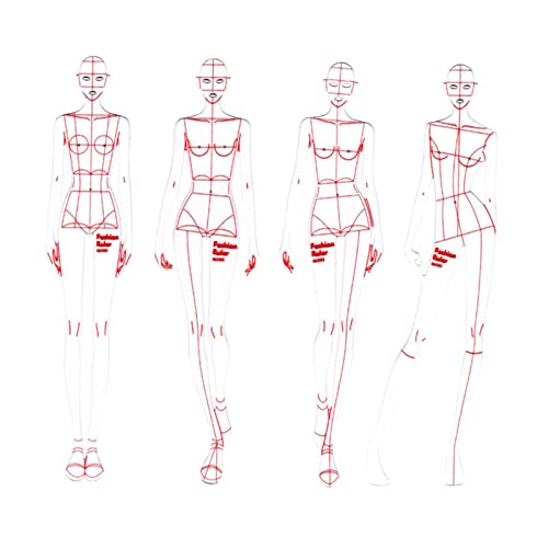 Hisxrcal 4-Piece Fashion Sketching Tool Set for Sewing and Measurement