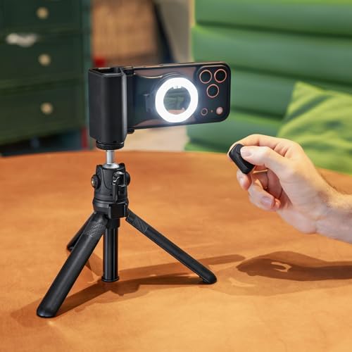 Soporte magnético para teléfono celular con disparador para iPhone 15 y Android 7