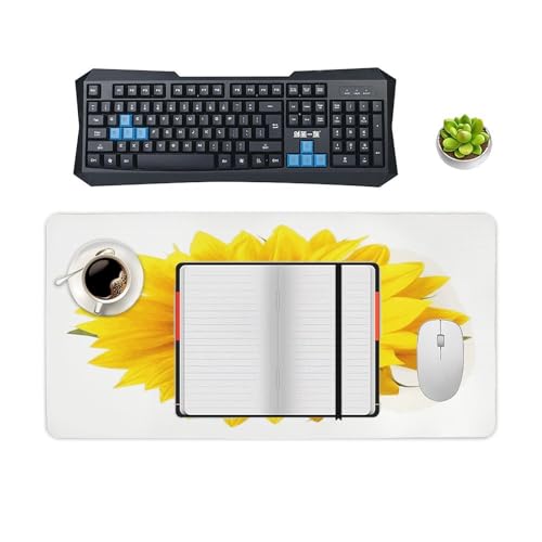 Sunflower Isolated Desk Pad con base de goma grande miniatura 4