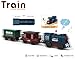 Battery Operated Train for Wooden Track, 3Pcs Motorized Train Toy for 3 4 5+Years Old Boy Girl Toddlers, Electric Trains Compatible with Thomas & Friends, Brio and Chuggington