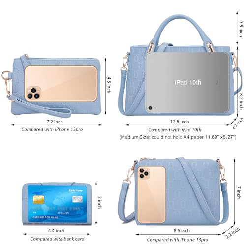 Image of Purse for Women Fashion Medium Shoulder Bag Crossbody Handbag Set 4PCS | Stylish Style,Chain Texture Design,with a Crossbody Strap,4-in-1 Multi-Style Purse Set