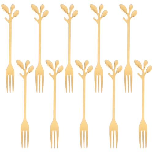 La mejor comparación de Tenedor ensalada - 5 favoritos. 42 Gatuida 10piezas Tenedores Dorados Árbol Utensilios Para Servir De Acero Inoxidable Perfectos Para Postres y Ensaladas Eventos De Fiesta