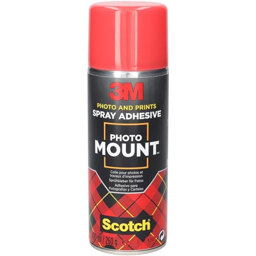 3M PhotoMount Adhesivo en Spray Permanente al Secarse, 1 Bote de 400 ml