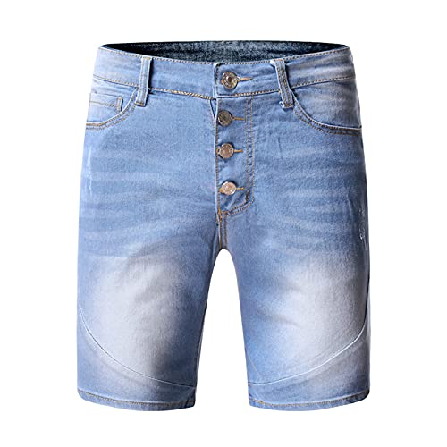Generisch Herren Jeans grau 7/8 Jeans Damen Herren Hosen modern Kurze Hosen...