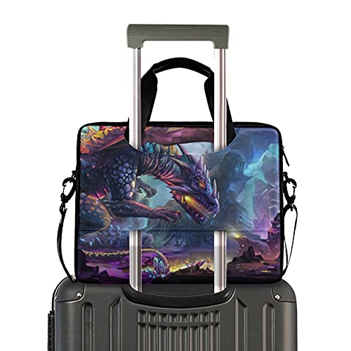 Dragon Planet Magic Fantasy Laptop Bag Case 13 14 15.6 inch Laptop Messenger Bag Crossbody Briefcase for Men Women with Shoulder Strap Handle2
