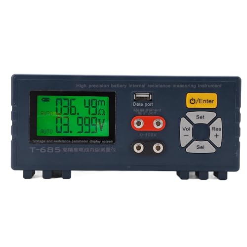Battery Internal Resistances Meter Voltage Tester Analyzer Dual Display Multifunctional Lithium Resistances Tester (AC110V US Plug)