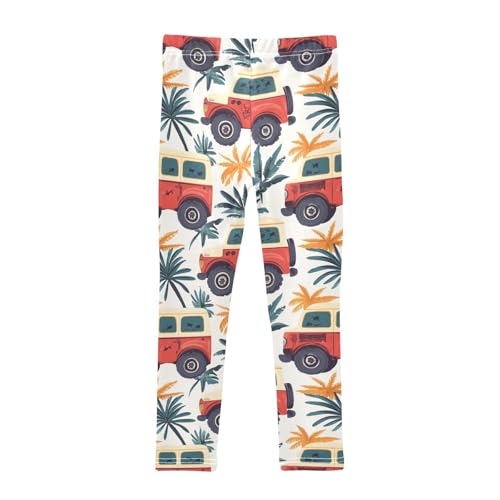 Monster Truck Girls Leggings,Workout Leggings for Girls Toddler Athletic Legging Size for 3-10T2