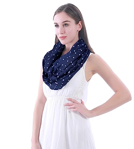 Lina & Lily Polka Dot Print Women's Infinity Scarf Lightweight3