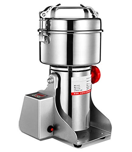 THMY LED Display Electric Grain Grinder Mill 1000g High-Speed Spice Herb Mill Commercial Powder Machine Powder Machine Dry Cereals Grain Herb Grinder CE Approved (1000g Swing Type)