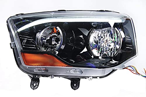 K D Headlight for Mahindra Scorpio Type 3 (Left/Passenger Side) 2014-NOW (NO PROJECTOR) ( WITHOUT ADJUSTABLE MOTOR)