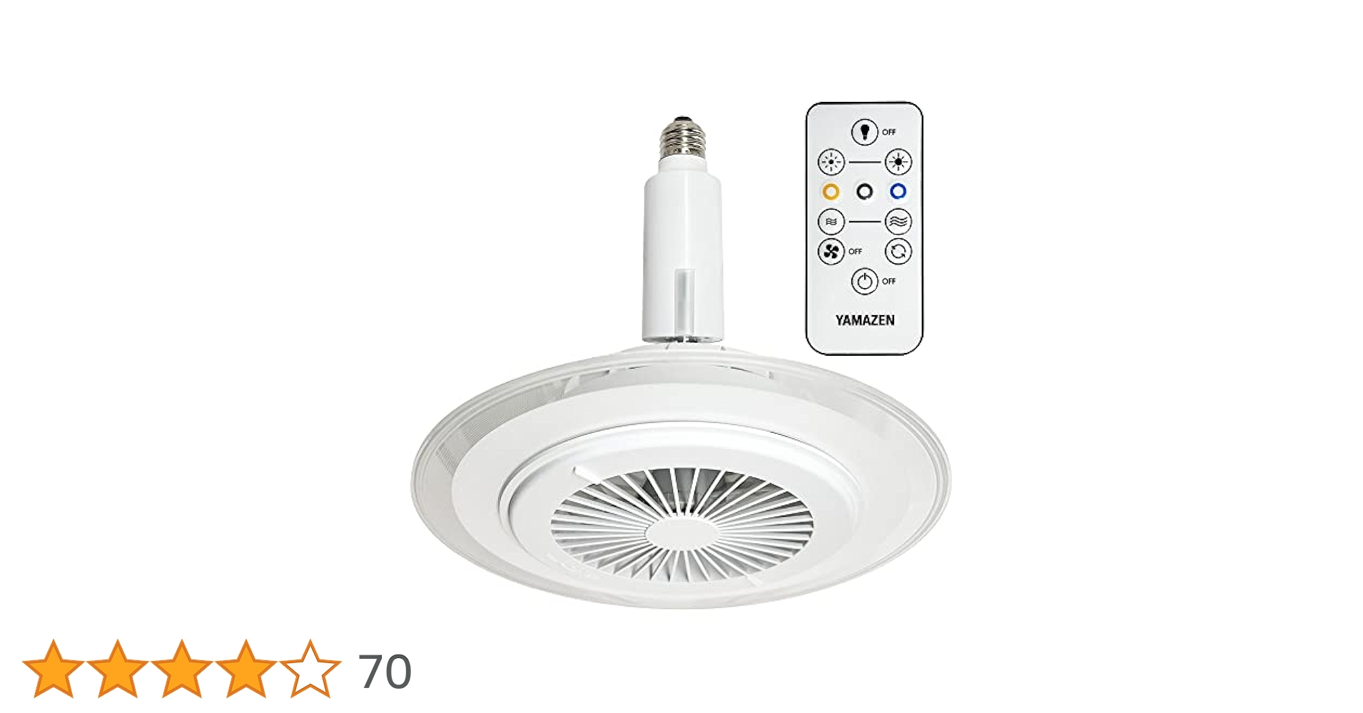 Amazon | [山善] 導光板 FAN付き LEDライト 風量5段階 / 調色3