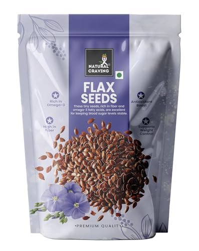 Image of Natural Craving Flax Seeds 900g | Premium Alsi Seeds | Rich in Omega-3 & Fibre | Raw, Natural Superfood for Healthy Snacking & Nutrition