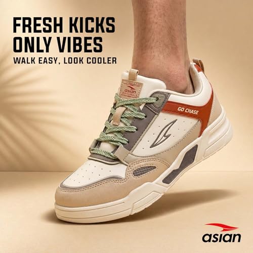 Image of ASIAN Tango-01 Men's Sneakers | Stylish Synthetic Upper, Air-Cooled Cushion Comfort, Durable PVC Sole | Daily Use Shoes for Office & Travel