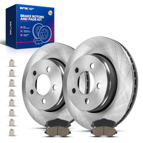 Image of KAX Front Brake Kit, OE Brake Rotors and Ceramic Brake Pads | Fits Jeep Liberty 2008-2012, Dodge Nitro 2007-2011, Automotive Replacement Brake Kit