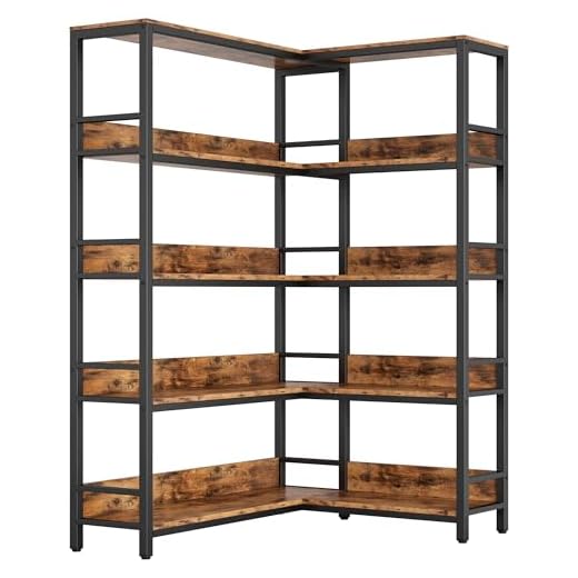 IRONCK L-Shaped Corner Shelf - 5 Tiers