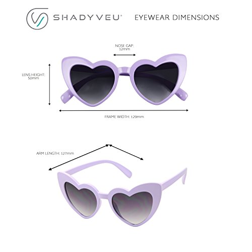 ShadyVEU Oversized Colorful Narrow Cat Eye Love Heart Shaped UV400 2-4 Years Kids Sunglasses3