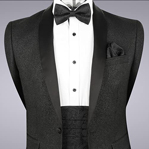 Image of Alizeal Mens Paisley Adjustable Bow Tie Set