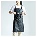 BINGDONGA Tablier en Cuir Imperméable Et Résistant à l'huile Tabliers de Cuisson Tablier de Barbier pour Femmes/Hommes avec Poches Tablier de Vaisselle pour Les Coiffeurs de Torréfacteurs de Café