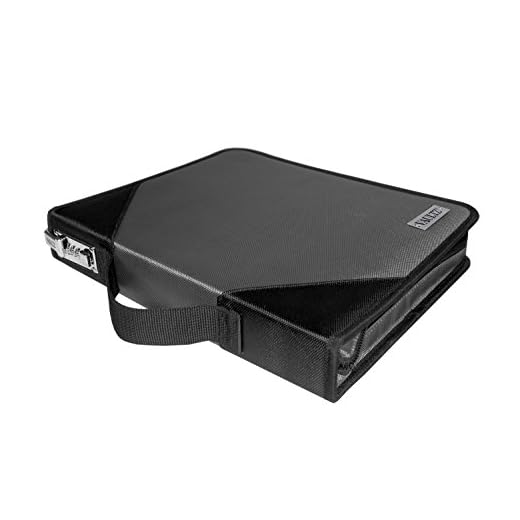 Vaultz Locking Zipper Binder, 2.28" x 11.22" x 14", Grey/Black (VZ03612)