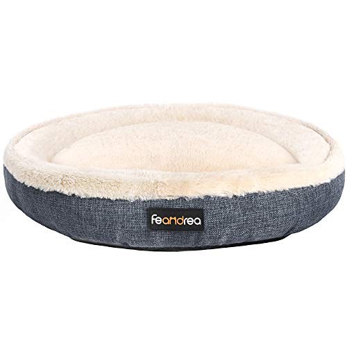 Feandrea Cuccia per Cani Gatti, Forma di Ciambella, 75cm, Grigio Scuro PGW075G01