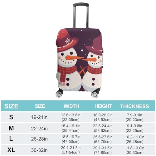 Snowman in The Snow Luggage Cover, Washable Elastic Suitcase Cover Protector Fit 18-32 Inch Luggage2