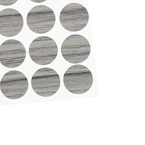 Image of uxcell Furniture Desk Table Self-Adhesive Screw Hole Covers Stickers 54 in 1 Gray
