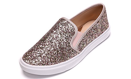 Feversole Women's Fashion Slip-on Sneaker, Glisser sur La Baskets Mode pour Femmes