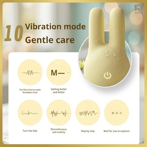 Image of KLEN Body Massager Machine Daily Comfort Care Wellness Protection for Woman | Personal Massager For Woman 10 Vibration Smooth Silicone Heads Waterproof Lightweight Stress Relief Gadget For Relaxation