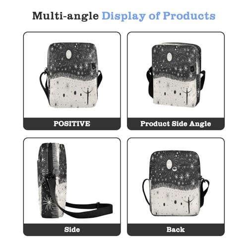 messenger bag for men Small Crossbody Bags Purses Cross Body Bag Adjustable Strap for Outdoor Daily Outdoor Daily- Planet Star White4