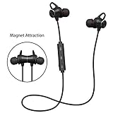 ❷【Neueste Bluetooth Headset Technologie】: Magnet Design + importierter Chip + CVC6.0 Lärmminderung Technologie+einzigartige automatische iPhone Siri Sprachsteuerung, 