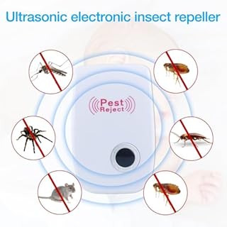Ultrasuoni per Topi 4 Pack,Repellente Ultrasuoni Anti Zanzare, Repellente per Anti Topi, Zanzare, Scarafaggi, Formiche, Ragni, Roditori