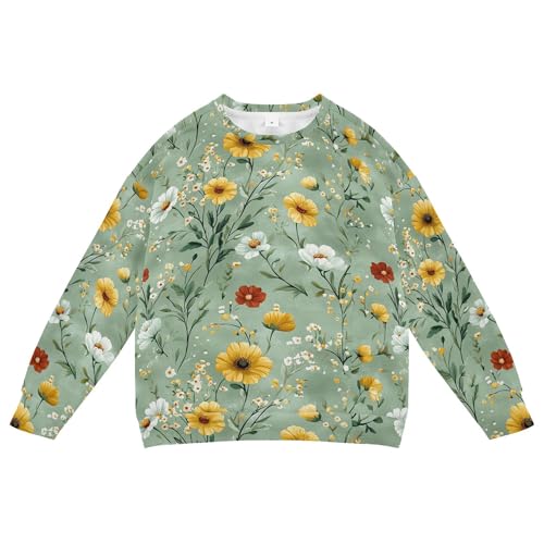 JUNZAN Flowers Cactus Pansy Carnation Green Kids Boys Hoodie Sweatshirt Long Sleeve Boys Sweat Shirt Camping 4T
