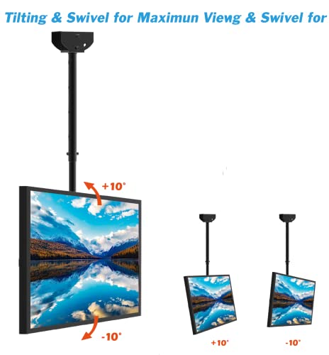 Image of 24x7 eMall 3 feet, Heavy Duty Full Motion Cantilever Tilt Swivel Ceiling Mount Bracket for 26 inch inch to 55 inch LED, LCD and Plasma TV for VESA sizes 100 x 100 upto 400 x 400 mm (Ceiling Swivel 26''- 55'')