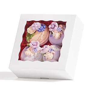 RomanticBaking 21 Stück Bäckerei-Boxen mit Fenster