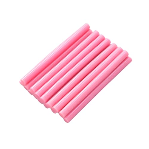 HOMOBABE 20個 ピンク カラフル ホットメルト接着剤スティック 強力接着 耐久性 良好な柔軟性 手芸用 接着 多用途 軽量 携帯便利